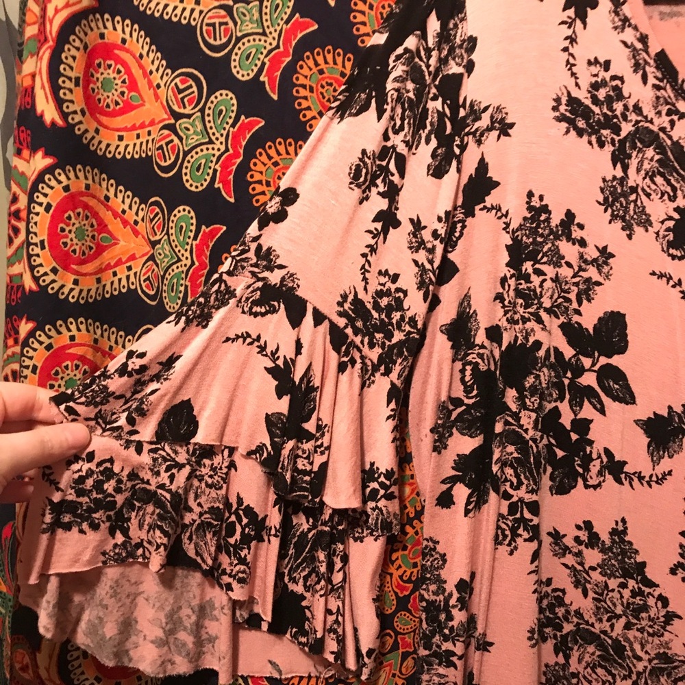 Free Kisses Blush Top with Bell Sleeves